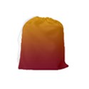 Amber Orange To Burgundy Red Linear Gradient Drawstring Pouch (Large) View2