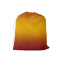 Burgundy Red To Amber Orange Bilinear Gradient Drawstring Pouch (Large) View2