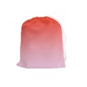 Scarlet Red To Pink Lace Linear Gradient Drawstring Pouch (Large) View1