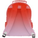 Scarlet Red To Pink Lace Linear Gradient Rounded Multi Pocket Backpack View3