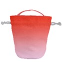 Scarlet Red To Pink Lace Linear Gradient Drawstring Bucket Bag View1