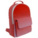 Scarlet Red To Pink Lace Linear Gradient Flap Pocket Backpack (Large) View2