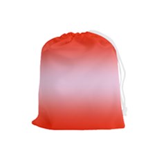 Scarlet Red To Pink Lace Bilinear Gradient Drawstring Pouch (large) by GradientsOmbre