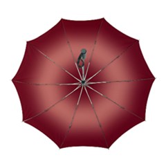 Burgundy Red To Coral Pink Bilinear Gradient Automatic Folding Umbrella With Case (large) by GradientsOmbre