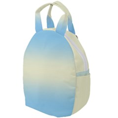 Baby Blue To Cream Yellow Bilinear Gradient Travel Backpack by GradientsOmbre