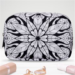 Seamless Tiling Pattern Hand Drawn Black White Make Up Pouch (small) by Grandong