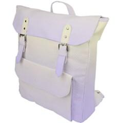Cream Yellow To Pale Violet Linear Gradient Buckle Up Backpack by GradientsOmbre