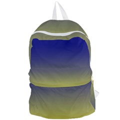 Navy Blue To Electric Yellow Linear Gradient Foldable Lightweight Backpack by GradientsOmbre