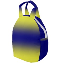 Electric Yellow To Navy Blue Bilinear Gradient Travel Backpack by GradientsOmbre