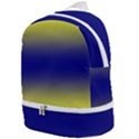 Electric Yellow To Navy Blue Bilinear Gradient Zip Bottom Backpack View1
