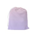 Pale Pink To Pale Violet Linear Gradient Drawstring Pouch (Large) View2