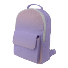 Pale Pink To Pale Violet Bilinear Gradient Flap Pocket Backpack (large) by GradientsOmbre