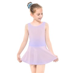 Pale Violet To Pale Pink Bilinear Gradient Kids  Skater Dress Swimsuit by GradientsOmbre