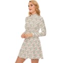Boho Pattern 3 Long Sleeve Velour Longline Dress View2