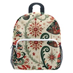 Christmas Tree Snow Kids  Age 5-10 Lightweight School Backpack With Side Pockets by Bedest