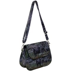 Meadow Landscape, Los Altares, Chubut Province, Argentina Saddle Handbag by dflcprintsclothing