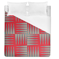 Zigzag Pattern Chevron Red Duvet Cover (queen Size) by Bedest