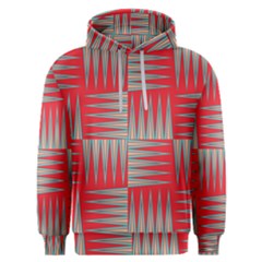 Zigzag Pattern Chevron Red Men s Overhead Hoodie by Bedest