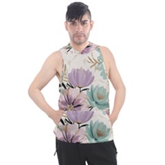 Flowers Pattern Floral Men s Sleeveless Hoodie by Sabxi