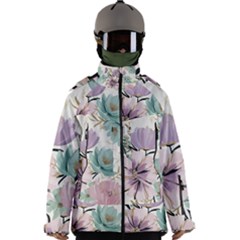 Flowers Pattern Floral Men s Zip Ski And Snowboard Waterproof Breathable Jacket by Sabxi