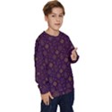 Moon Stars Pattern Kids  Crewneck Sweatshirt View3