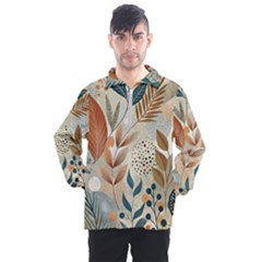 Leaves Pattern Flora Men s Half Zip Pullover by Sabxi