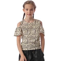 Music Melody Notes Sheet Music Kids  Butterfly Cutout T-shirt by Sabxi