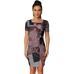 Aesthetic , Aesthetic, Dark Fitted Knot Split End Bodycon Dress by kyorashop23