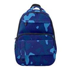 Blue Camouflage Pattern Carry-on Travel Backpack by kyorashop23