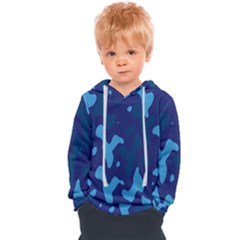 Blue Camouflage Pattern Kids  Overhead Hoodie by kyorashop23
