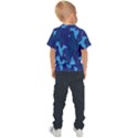 Blue Camouflage Pattern Kids  Sports T-Shirt View2