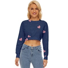 Corazones, Blue, Pattern Lightweight Long Sleeve Sweatshirt by kyorashop23