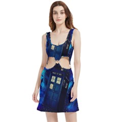 Tardis Doctor Who Space Galaxy Velour Cutout Dress by Cemarart