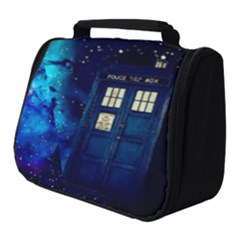 Tardis Doctor Who Space Galaxy Full Print Travel Pouch (small) by Cemarart