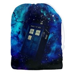 Tardis Doctor Who Space Galaxy Drawstring Pouch (3xl) by Cemarart