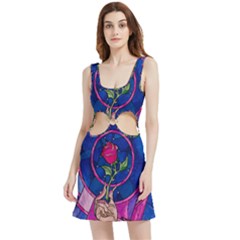 Enchanted Rose Stained Glass Velour Cutout Dress by Cemarart