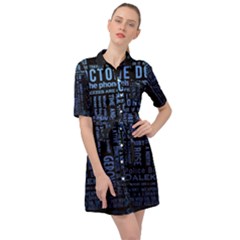 Doctor Who Tardis Belted Shirt Dress by Cemarart