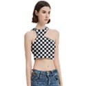 Pattern Checkered Squares Black White Pattern Cut Out Top View3