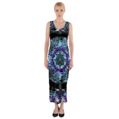 Round Wreath Fitted Maxi Dress by Sabxi