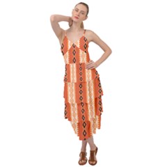 Geometrical Geometric Pattern Layered Bottom Dress by Sabxi