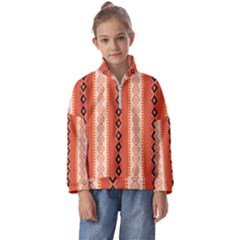 Geometrical Geometric Pattern Kids  Half Zip Hoodie by Sabxi