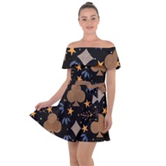 Seamless Pattern Repeat Repetition Off Shoulder Velour Dress by Sabxi
