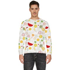 Pattern Seamless Texture Fruit Men s Fleece Sweatshirt by Sabxi