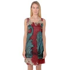 Cranes Sleeveless Satin Nightdress by bestdesignintheworld