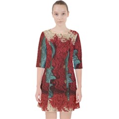 Cranes Quarter Sleeve Pocket Dress by bestdesignintheworld
