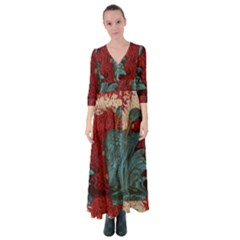 Birds Button Up Maxi Dress by bestdesignintheworld