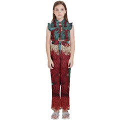 Birds Kids  Sleeveless Ruffle Edge Band Collar Chiffon One Piece by bestdesignintheworld