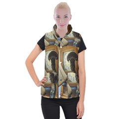 Lady Women s Button Up Vest by bestdesignintheworld