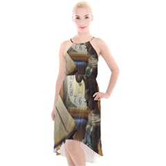 Lady High-low Halter Chiffon Dress  by bestdesignintheworld