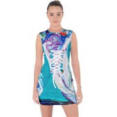 Sailing Boat Lace Up Front Bodycon Dress by bestdesignintheworld